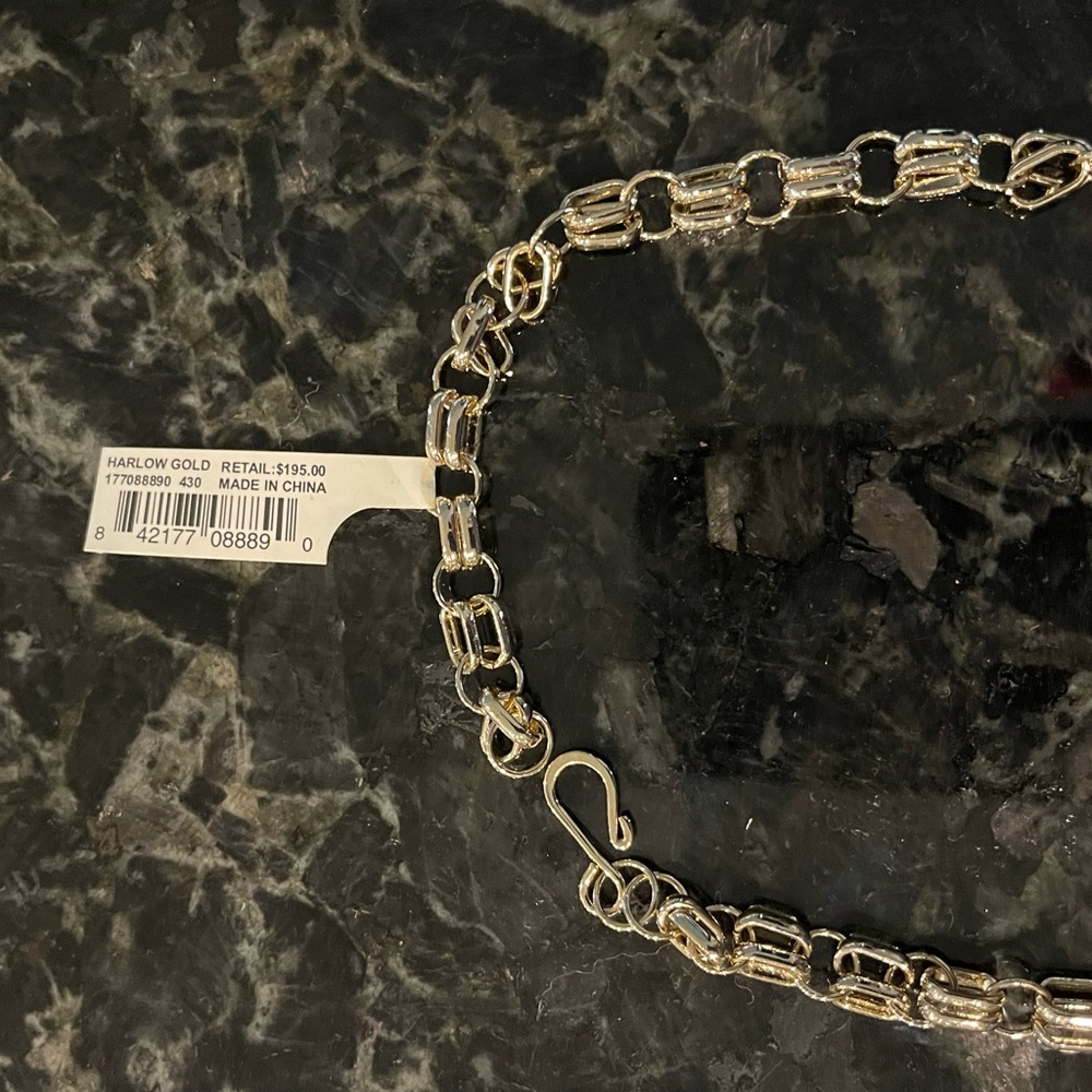 Kendra Scott Harlow Gold Bold Cobalt Blue Statement Necklace | New Retail $195 - Picture 3 of 5